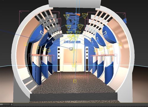 现代经典的商品展览厅设计3d模型