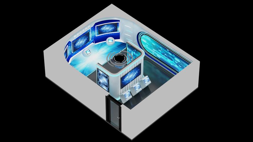 科技企业展厅展馆3D效果图设计制作 展览展示设计的创新实践